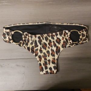 Cheeky golden leopard bikini bottom